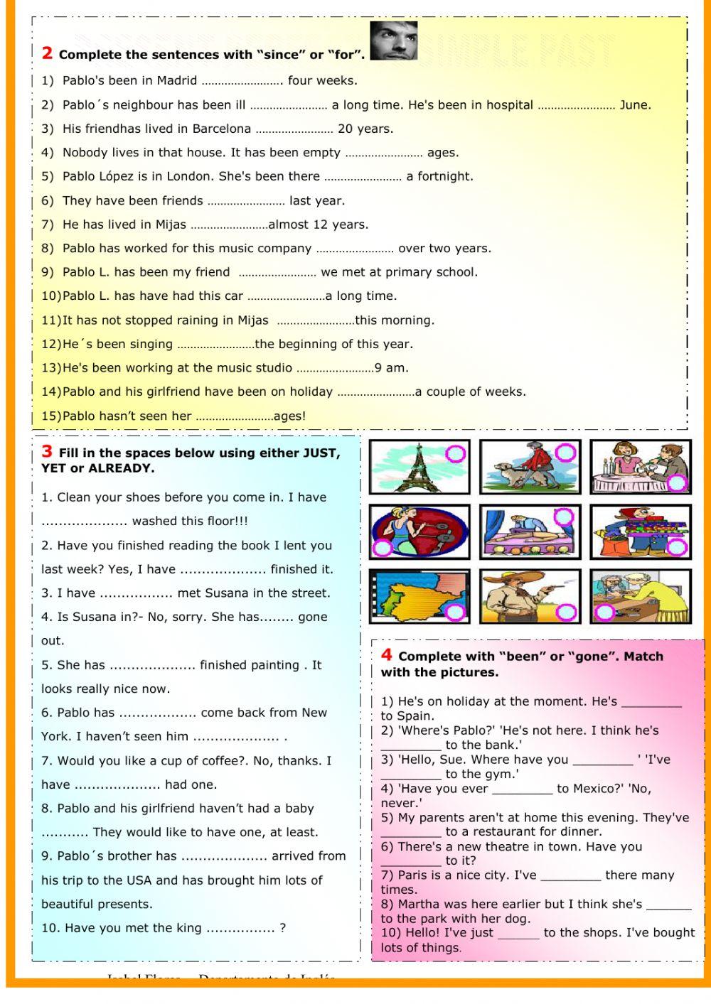 Present perfect vs past simple with Pablo López