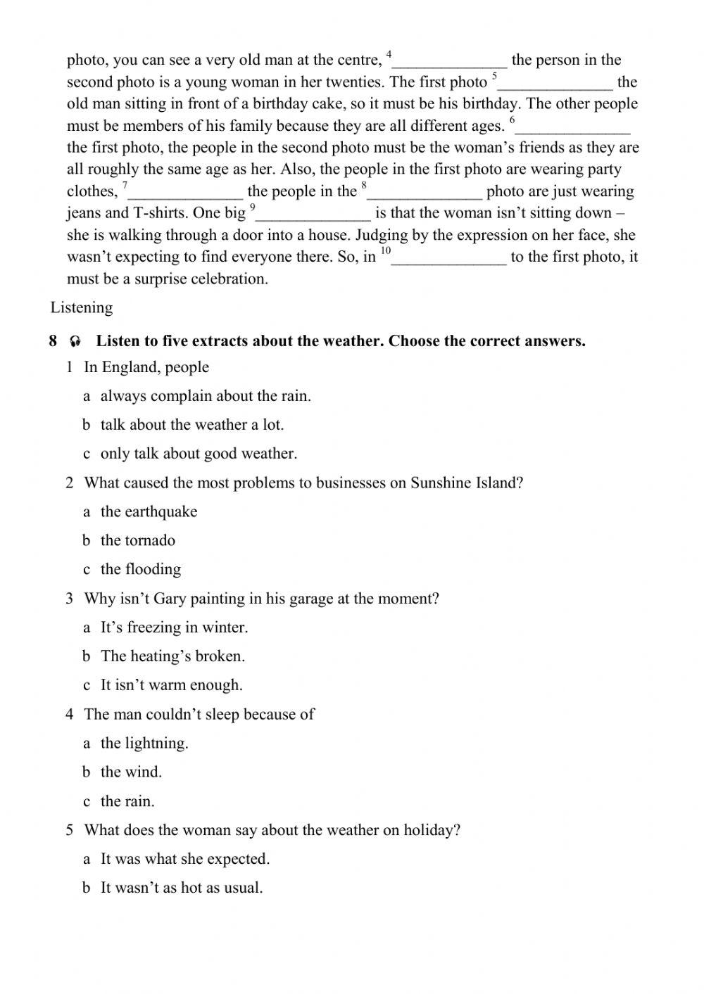 Solutions pre-intermediate. Test 4