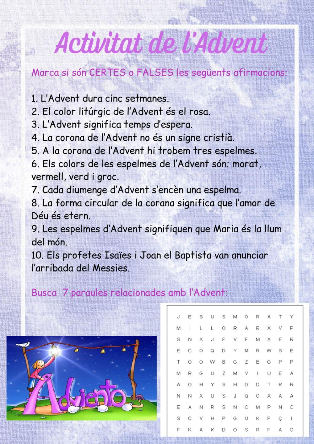 Activitat d'Advent Activitat d'Advent