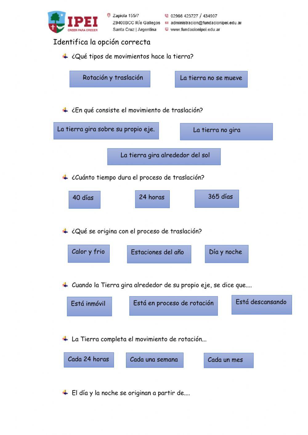 Movimientos de la tierra