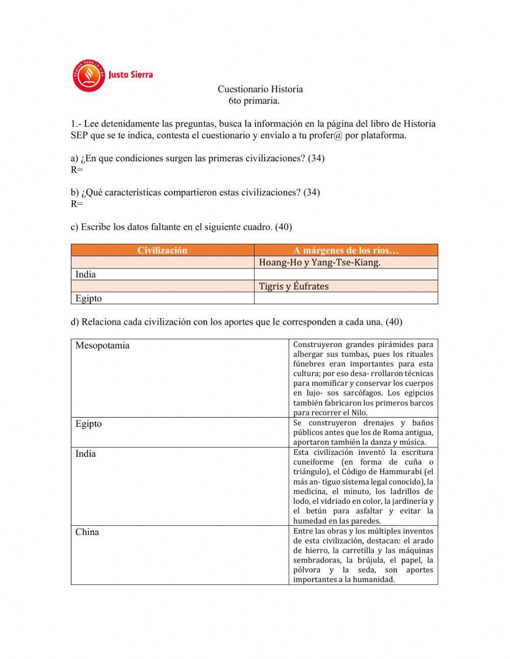 Primeras civilizaciones antiguas