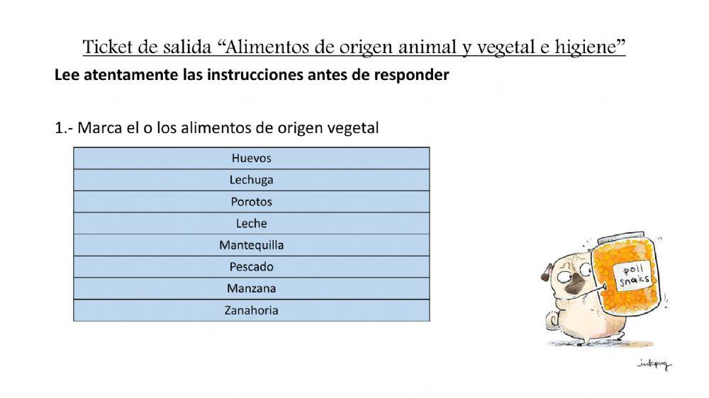 Alimentación e higiene