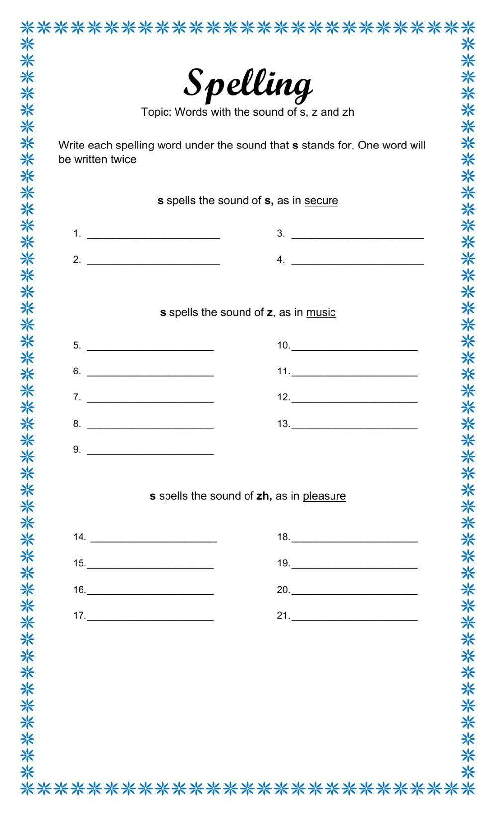 Spelling Practice Spelling Practice