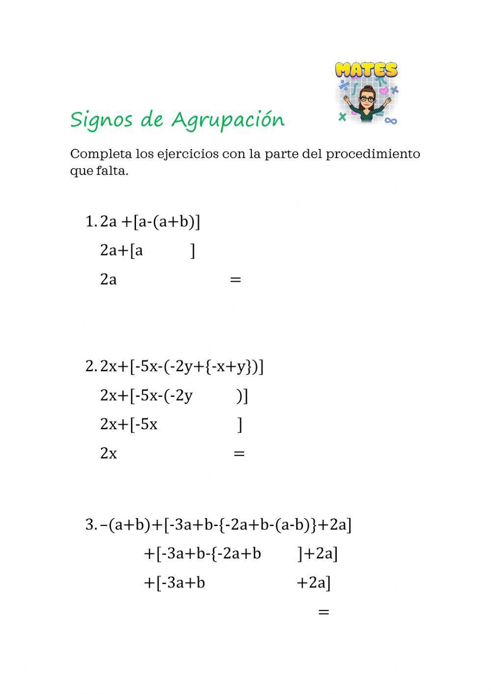 Signos de Agrupación