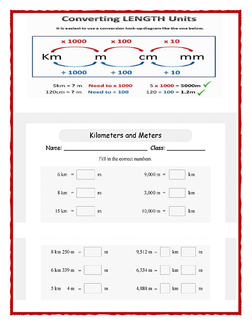 Converting Metres And Kilometres Online Exercise For Live Worksheets converting-metres-and-kilometres-online-exercise-for-live-worksheets