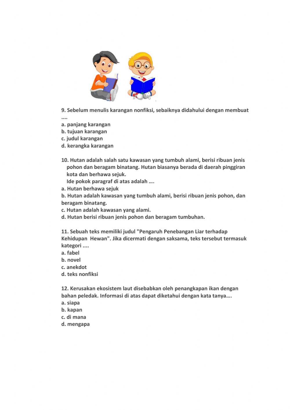 Latihan 2 Bahasa Indonesia