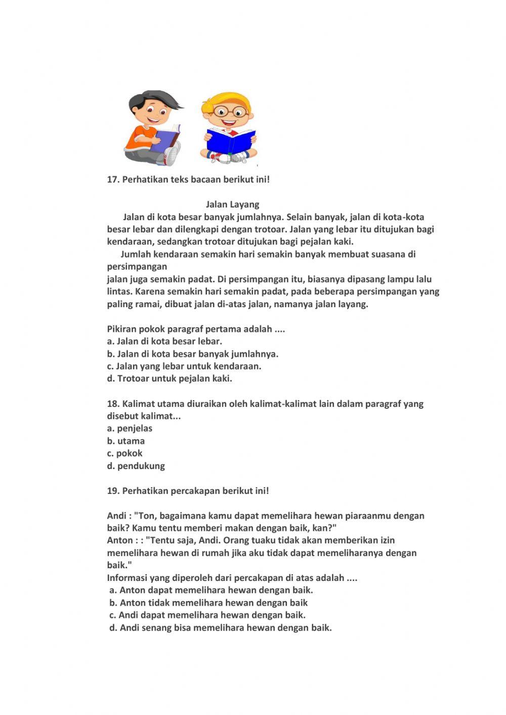 Latihan 2 Bahasa Indonesia