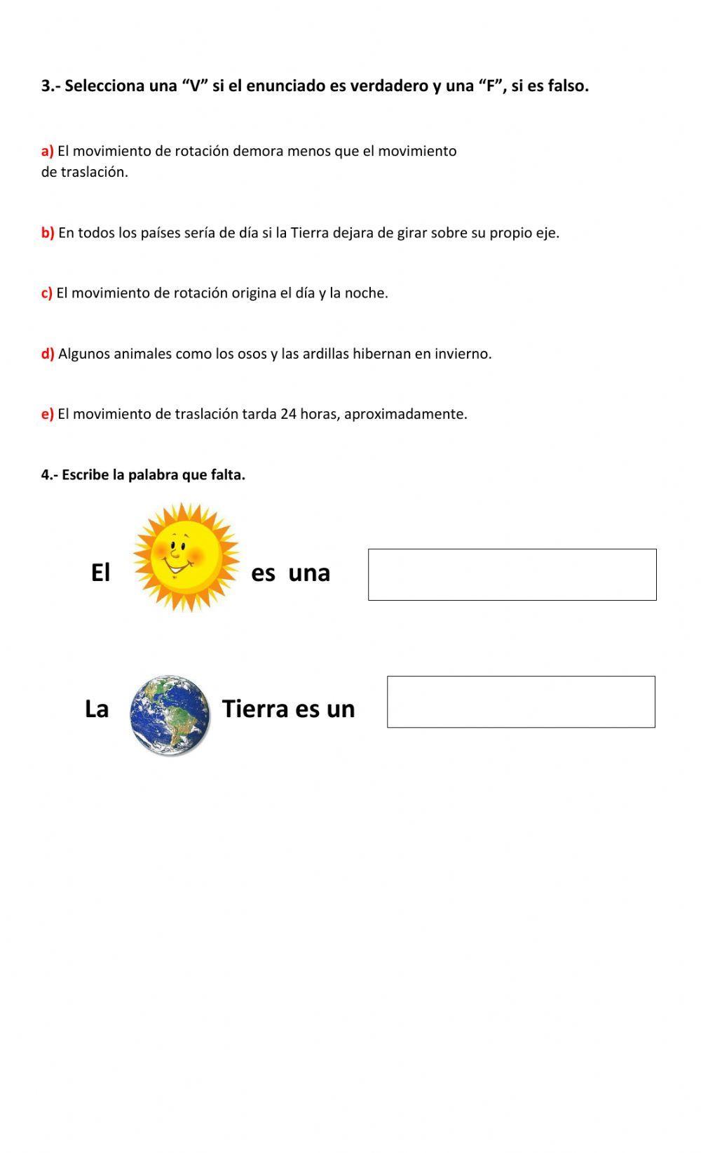 Los movimientos de la Tierra y sus consecuencias.