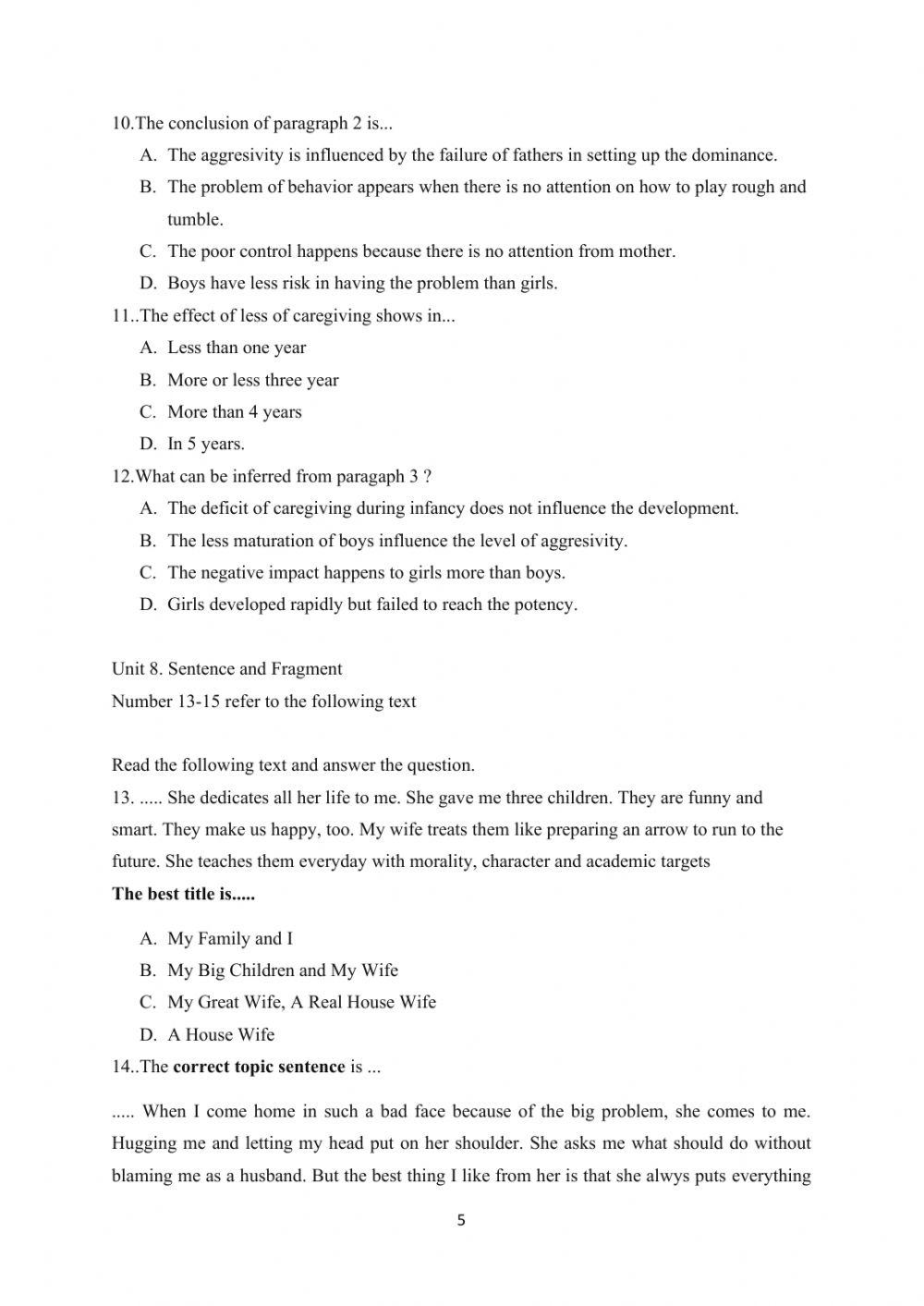 Mid Term Test English II - 2 ( 25 )