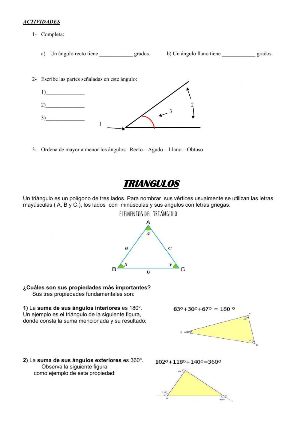 GEOMETRÍA - Triángulos y Cuadriláteros