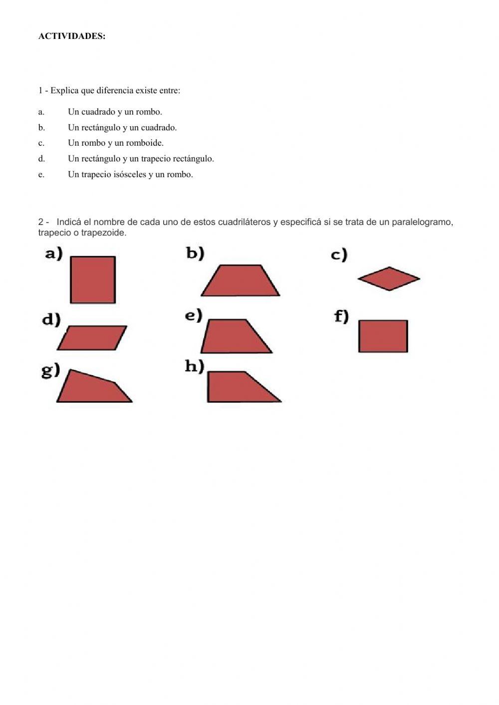 GEOMETRÍA - Triángulos y Cuadriláteros