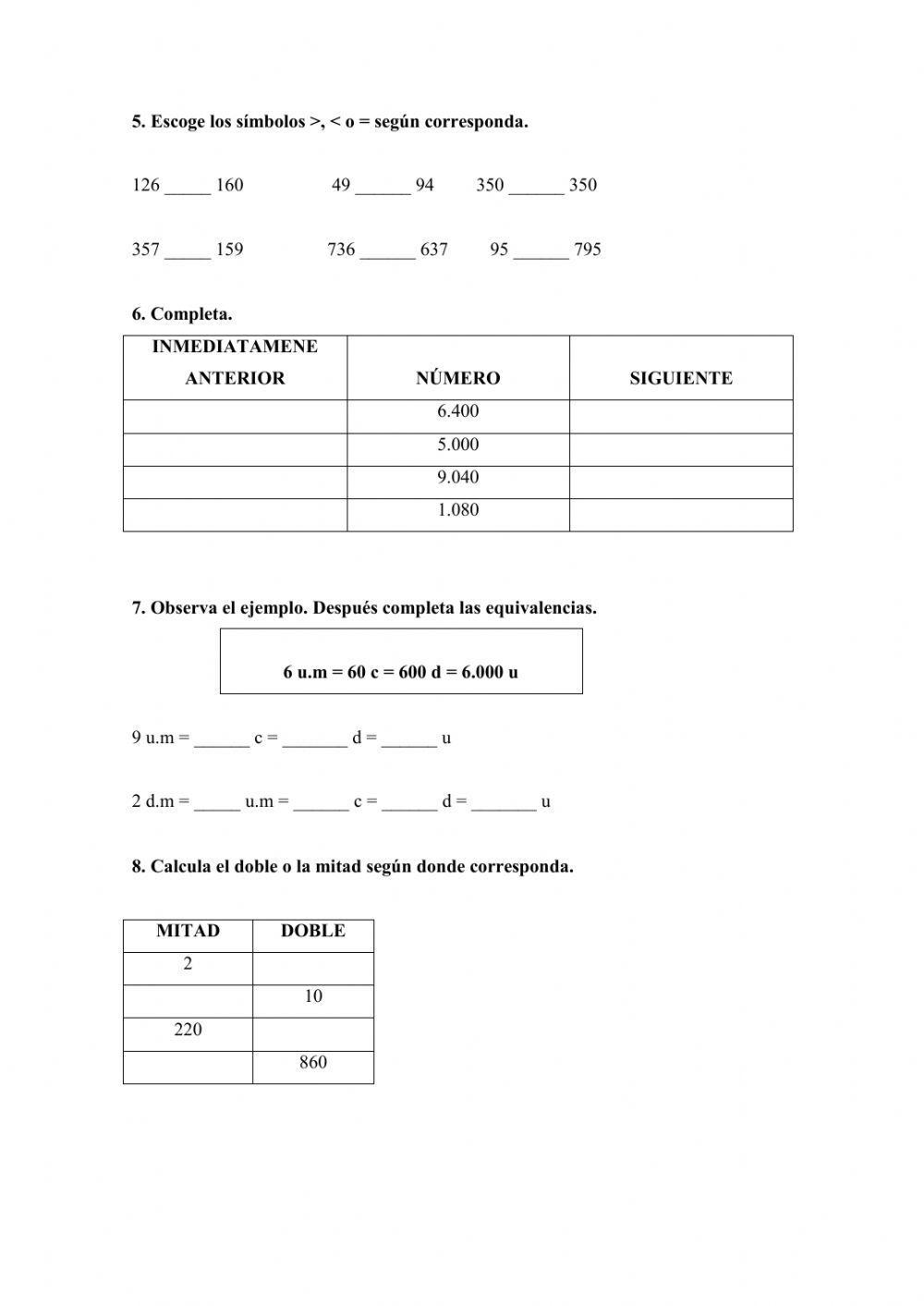 Repaso matematicas 1º evaluación