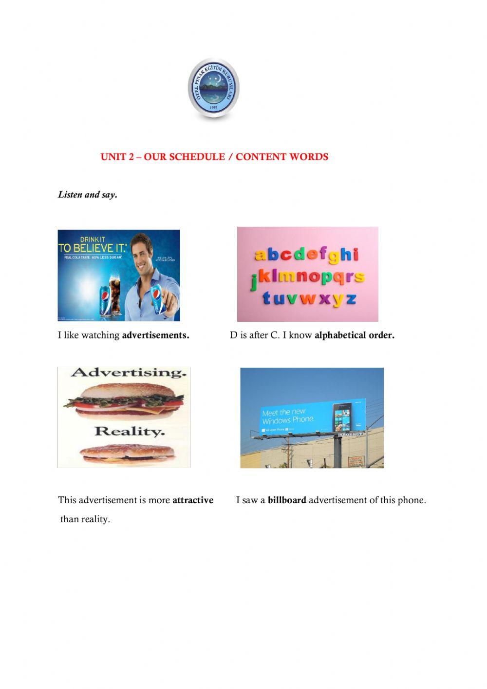 Unıt 2 -Content Words