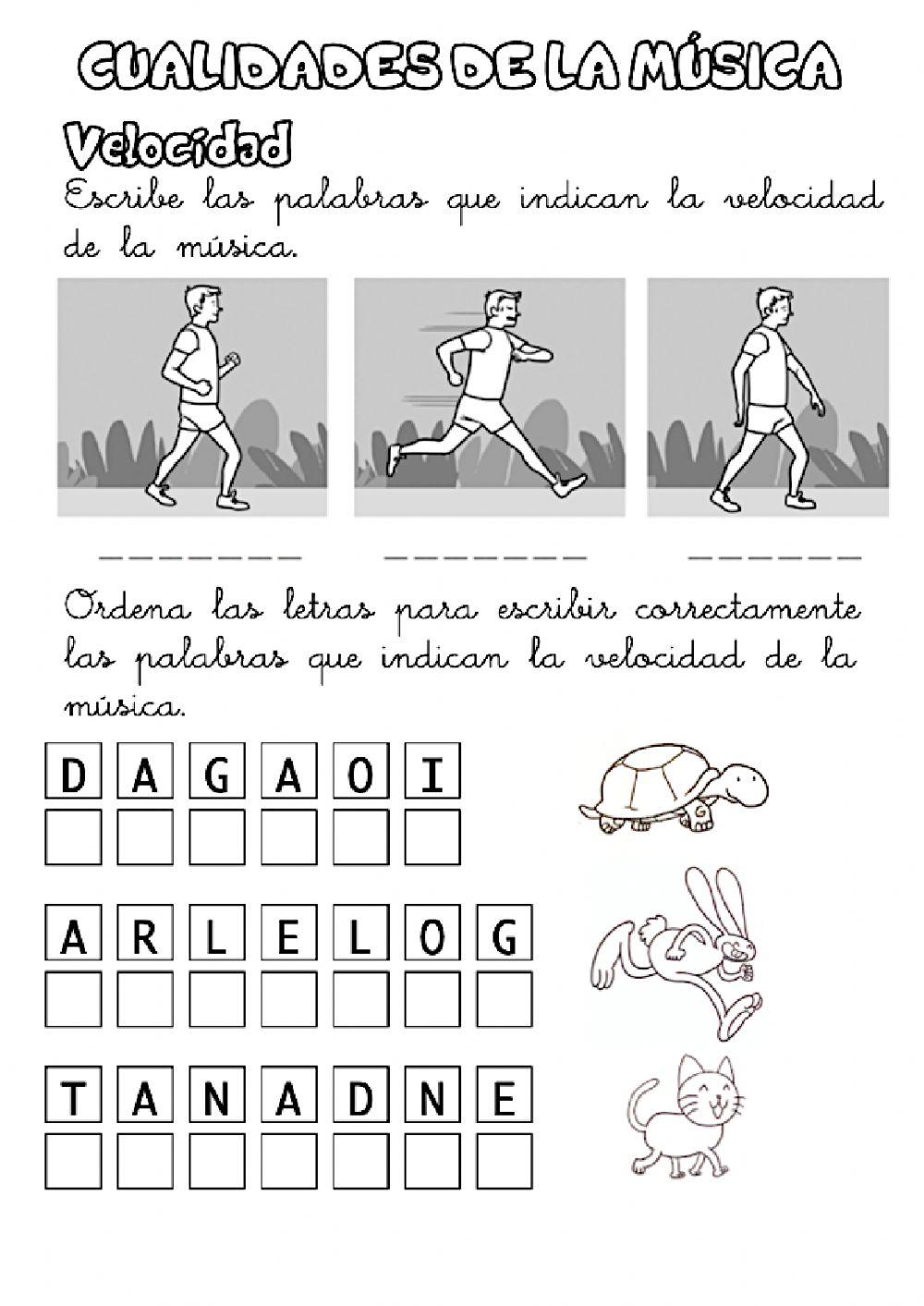 Velocidad, intensidad y altura