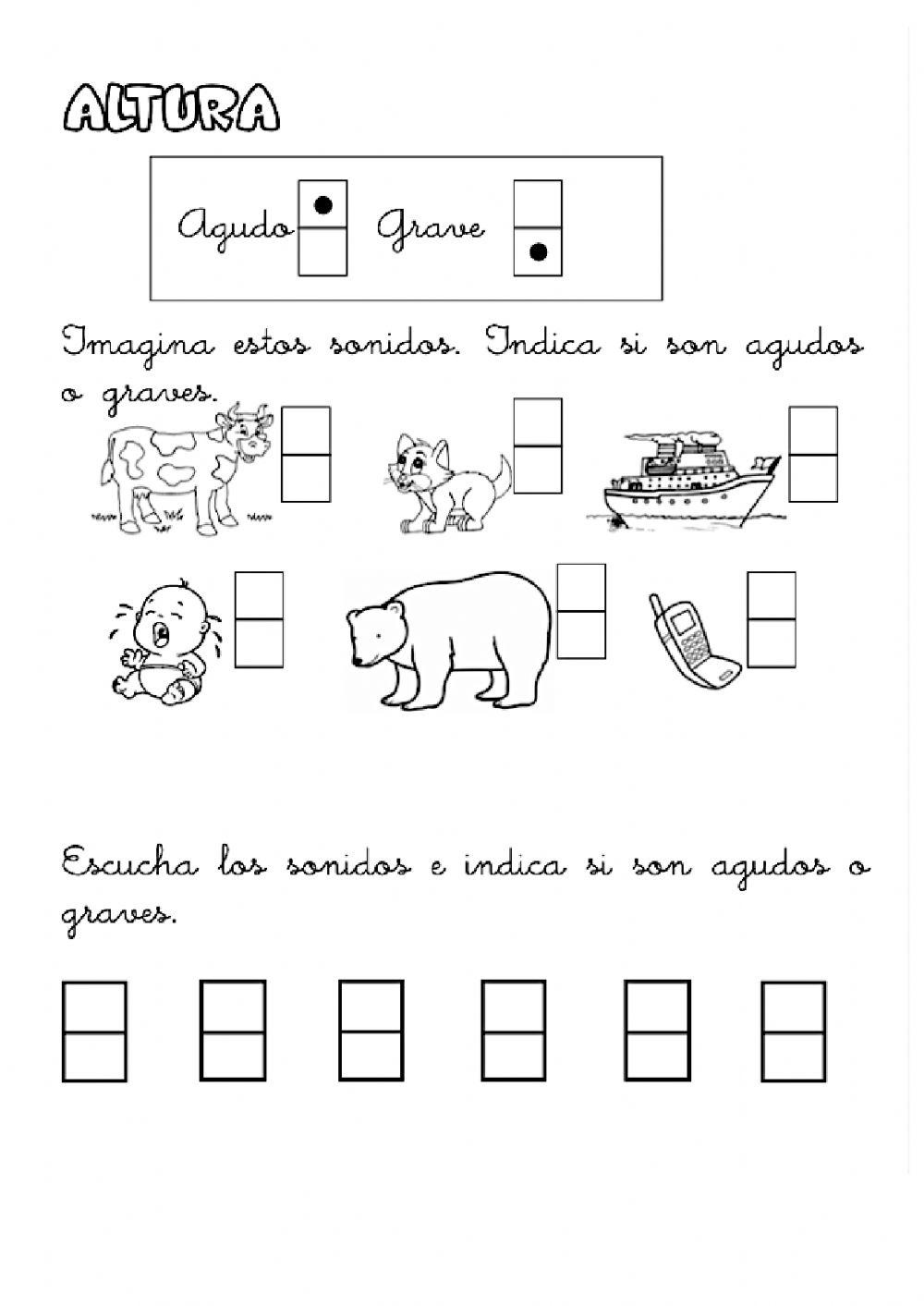 Velocidad, intensidad y altura