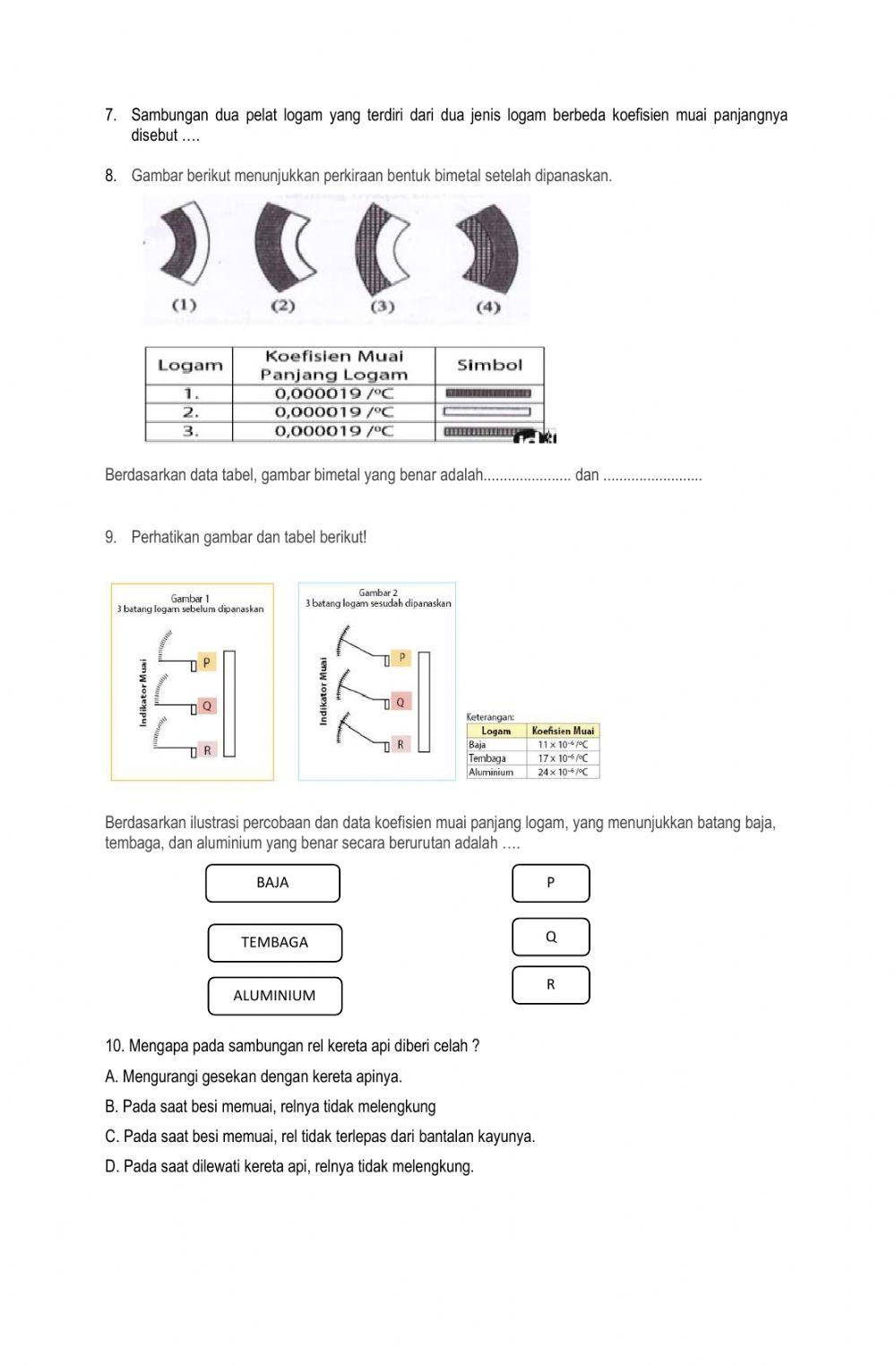 LK-IPA Kelas VII Pemuaian