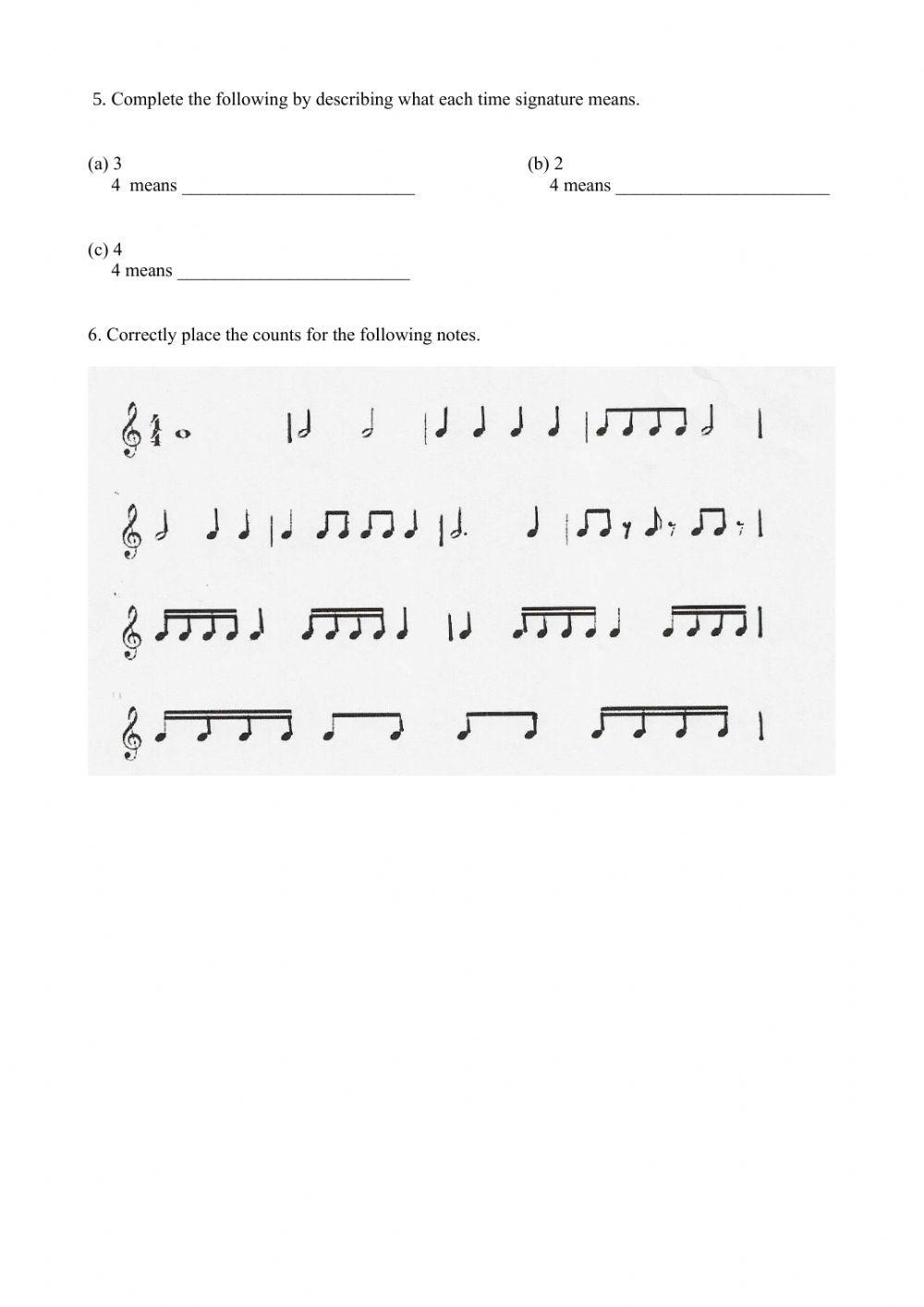 Time and Key Signature Review