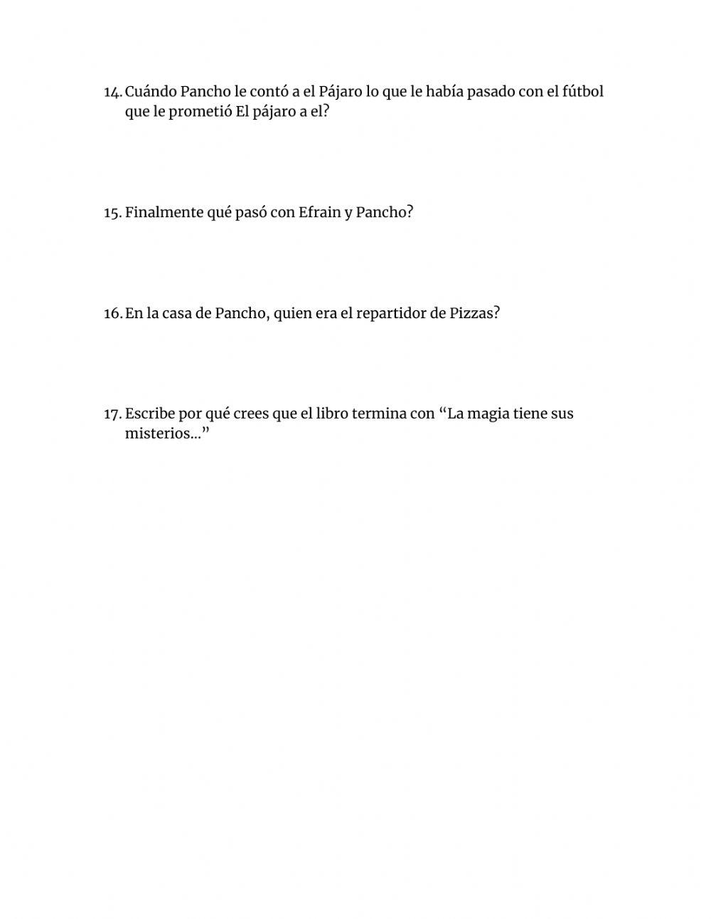 Plan lector - Taller Número 5