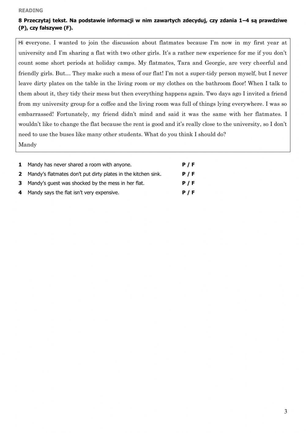 Repetytorium ósmoklasisty 7 Unt 2 Test