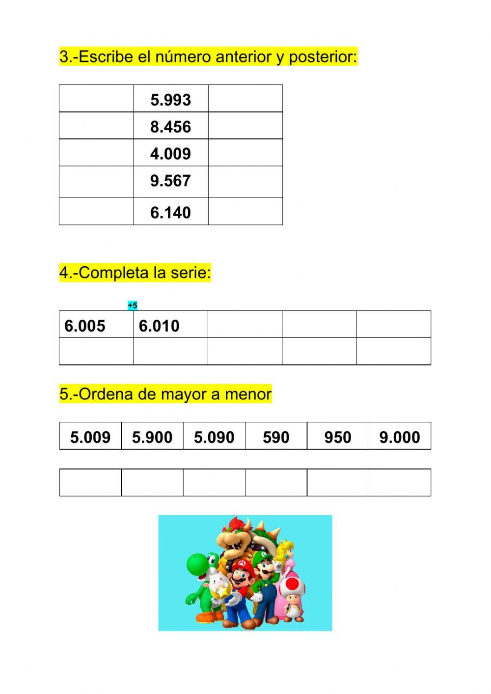 Repaso numeración