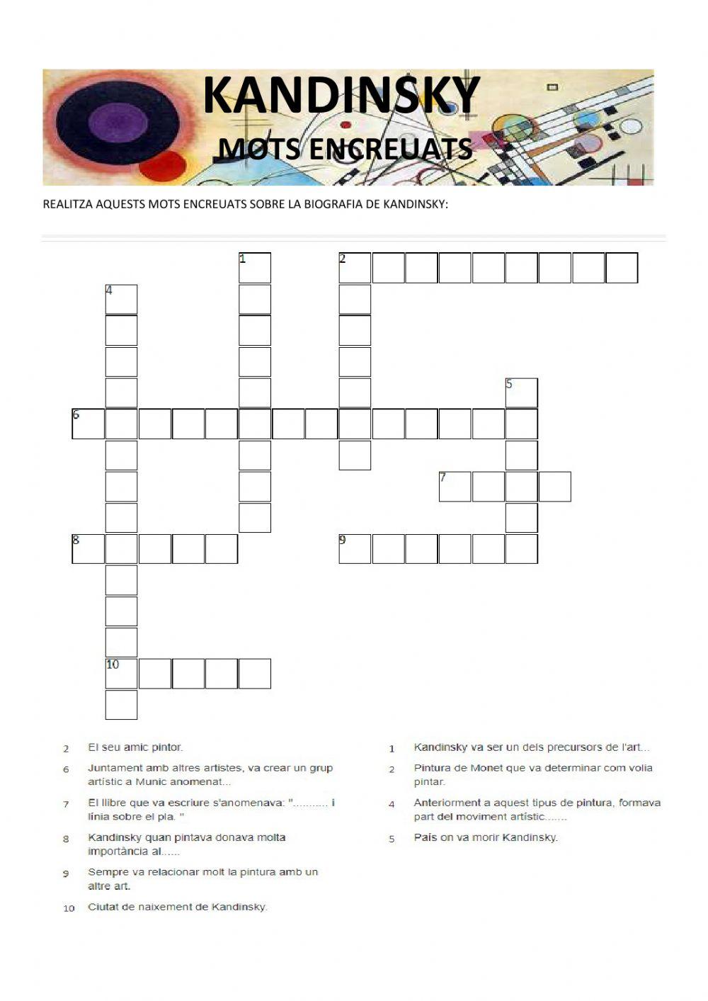 Mots encreuats kandinsky