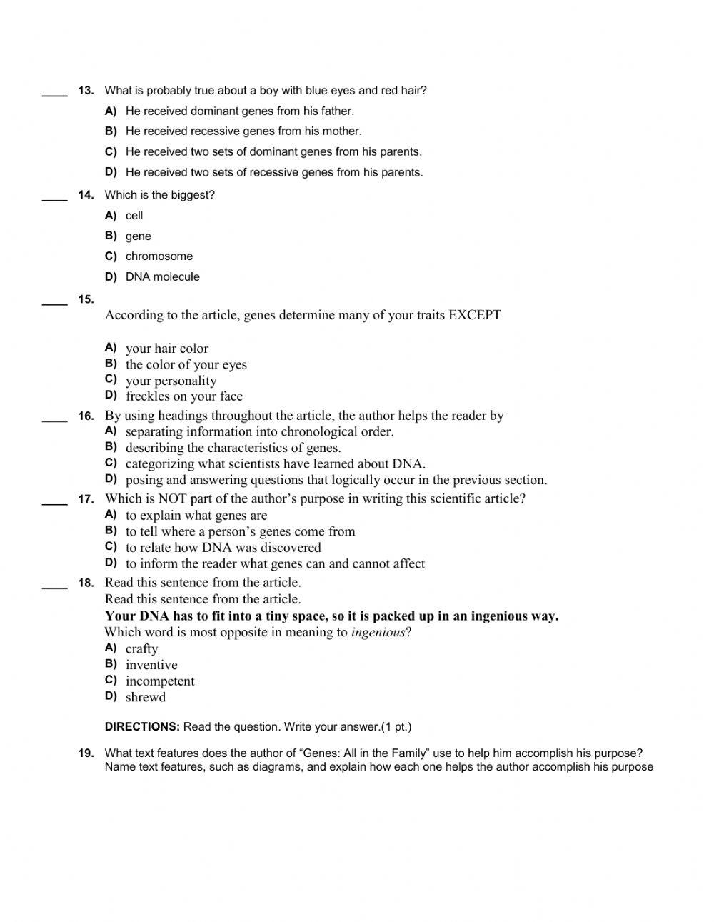 7-Genes: All in the Family p. 98