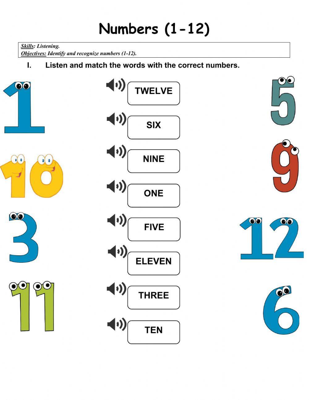 Numbers (1-12)
