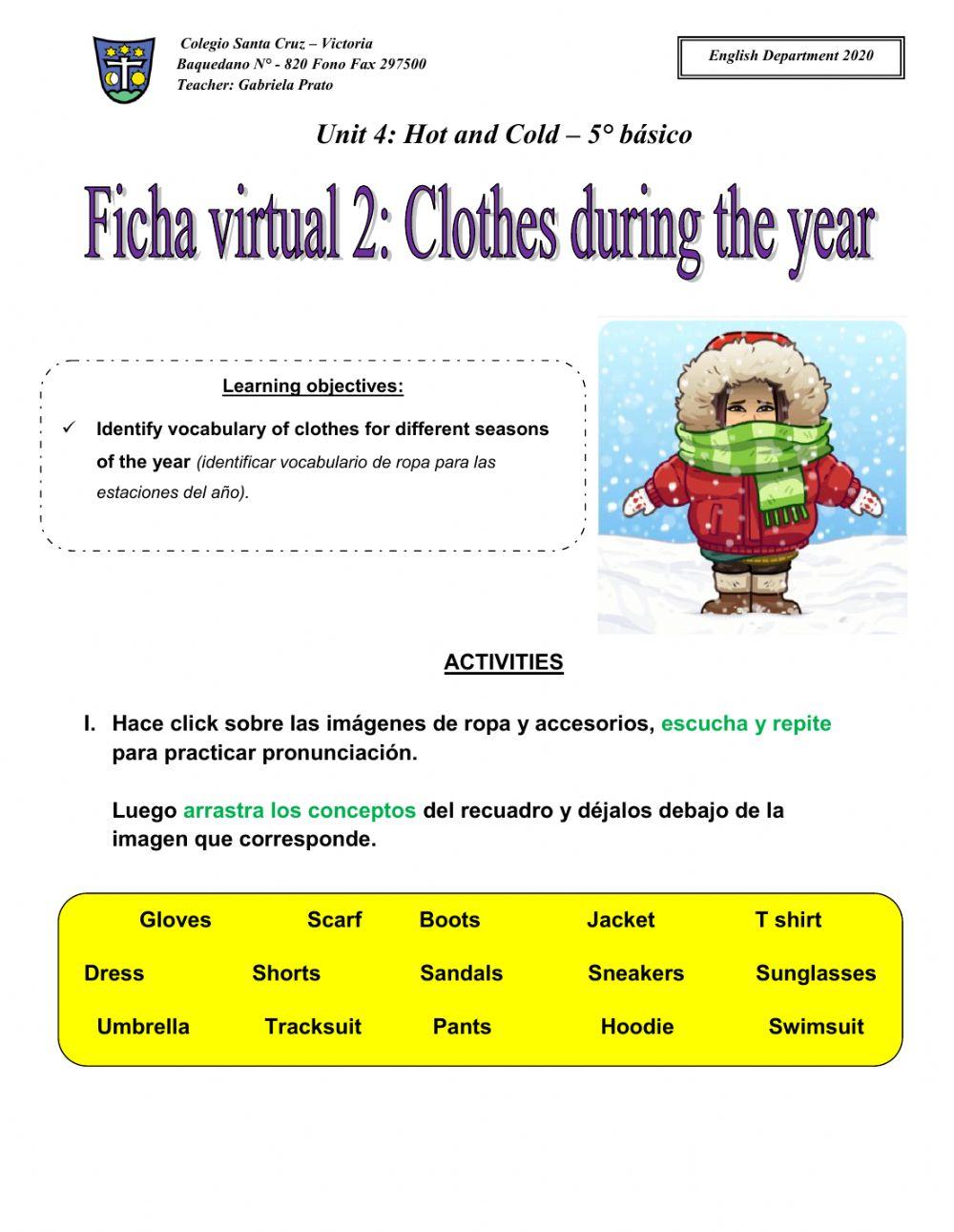 Clothes and weathers