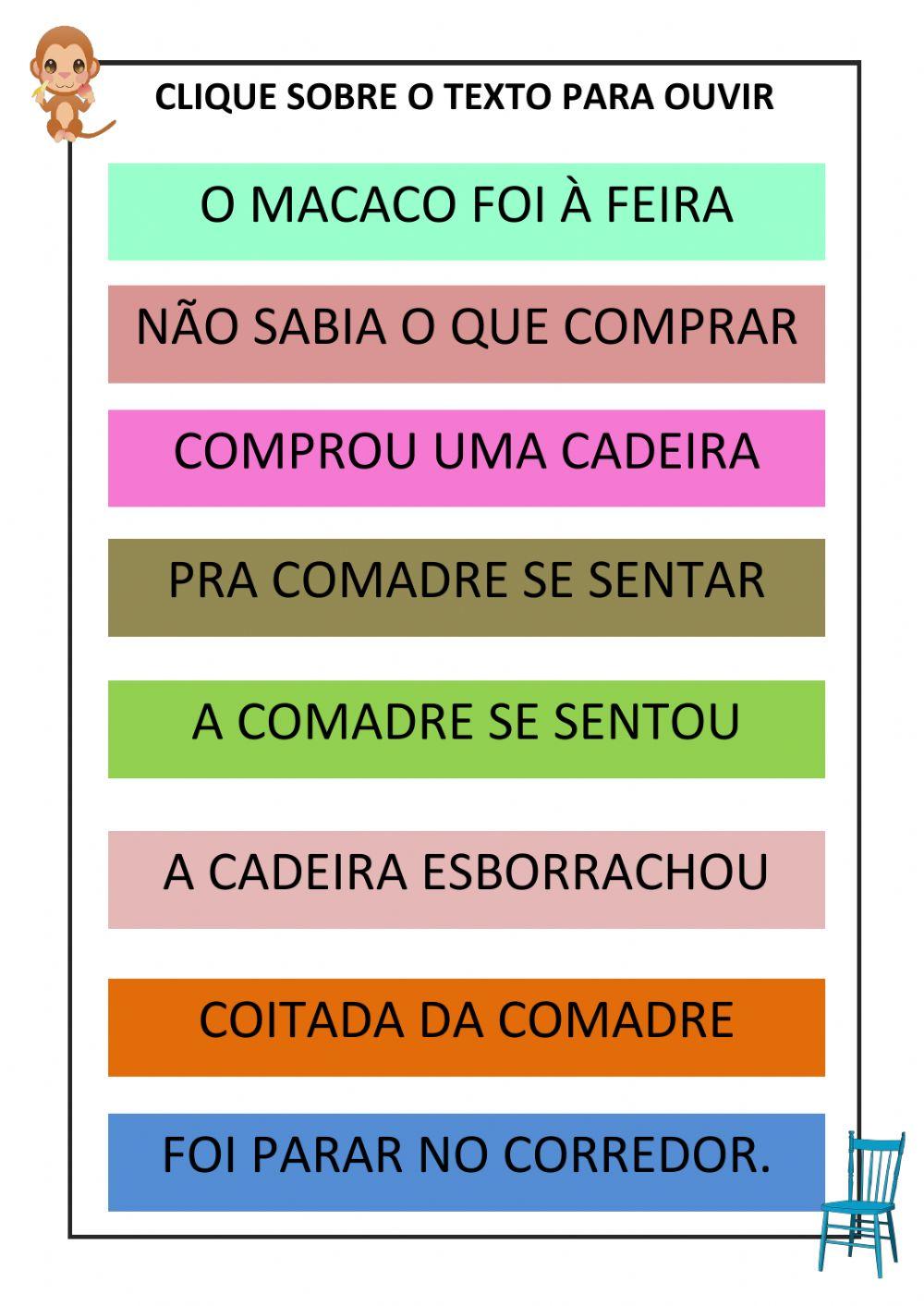 Parlenda- o macaco foi a feira