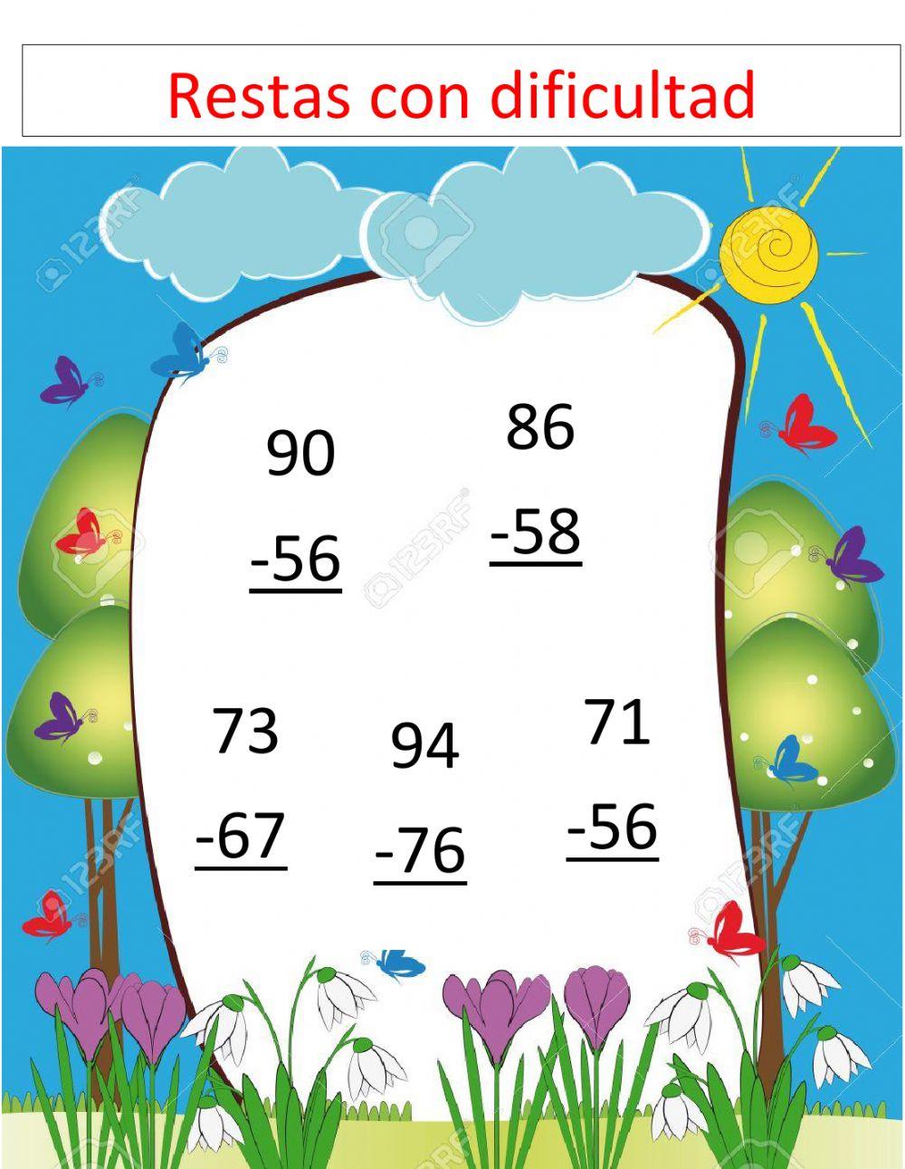Restas con dificultad