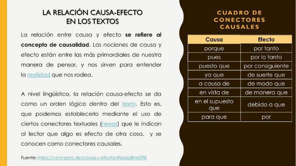 Relación causa y efecto