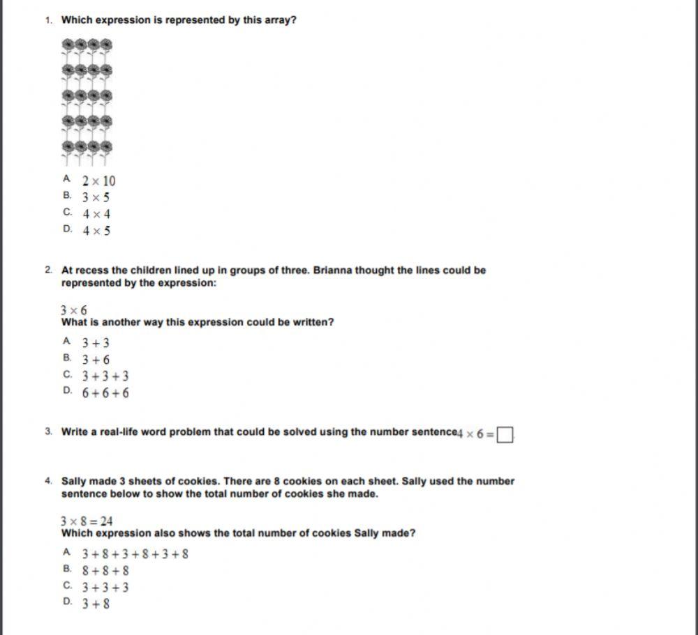 3 OA 1 pg 1 worksheet Live Worksheets