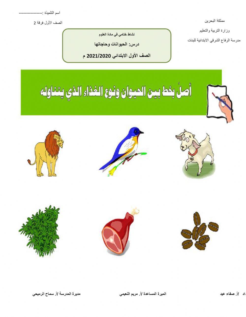 الحيوانات وحاجاتها