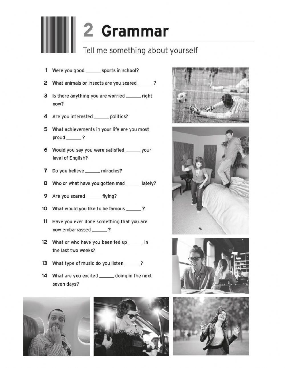 Adjectives + prepositions