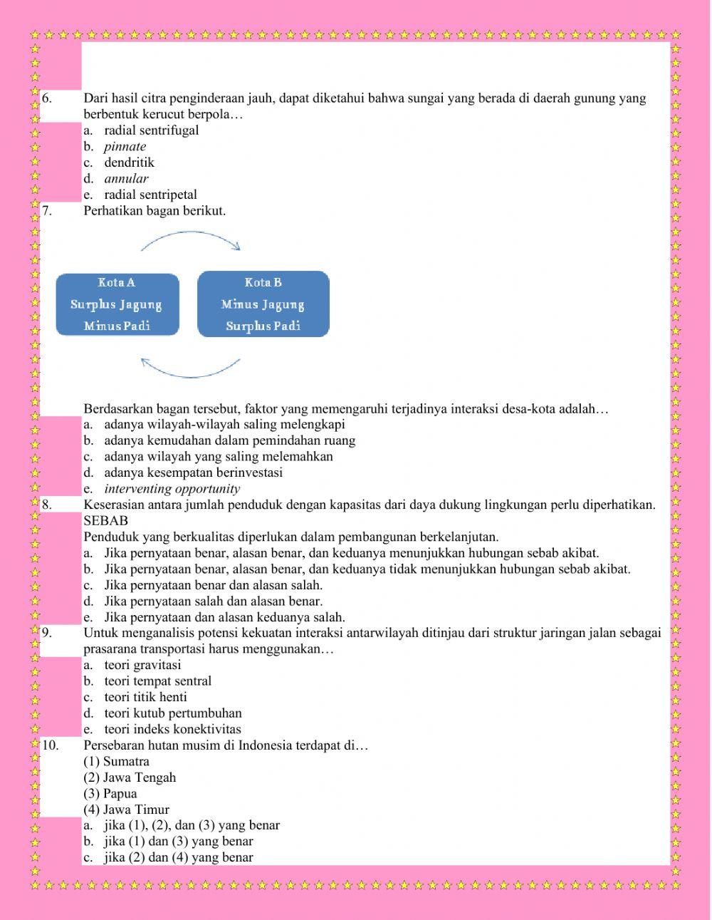 Latihan UTBK GEOGRAFI