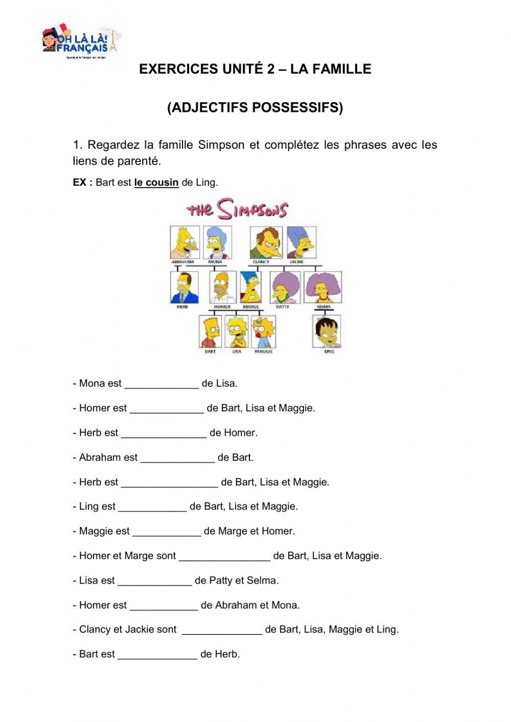 Unité 2 - La famille