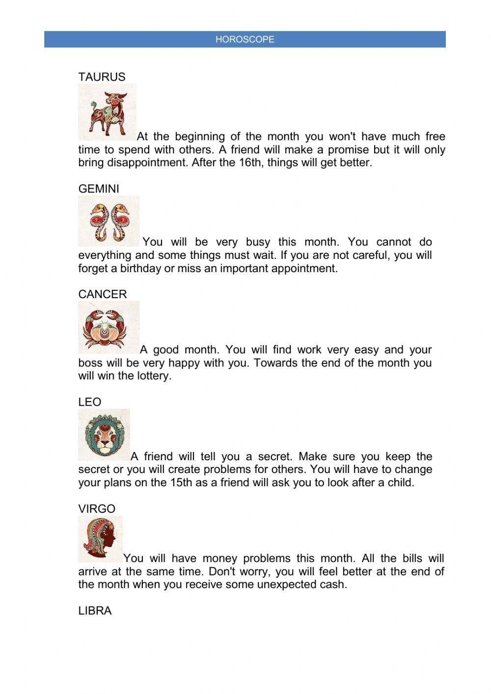 Horoscopes