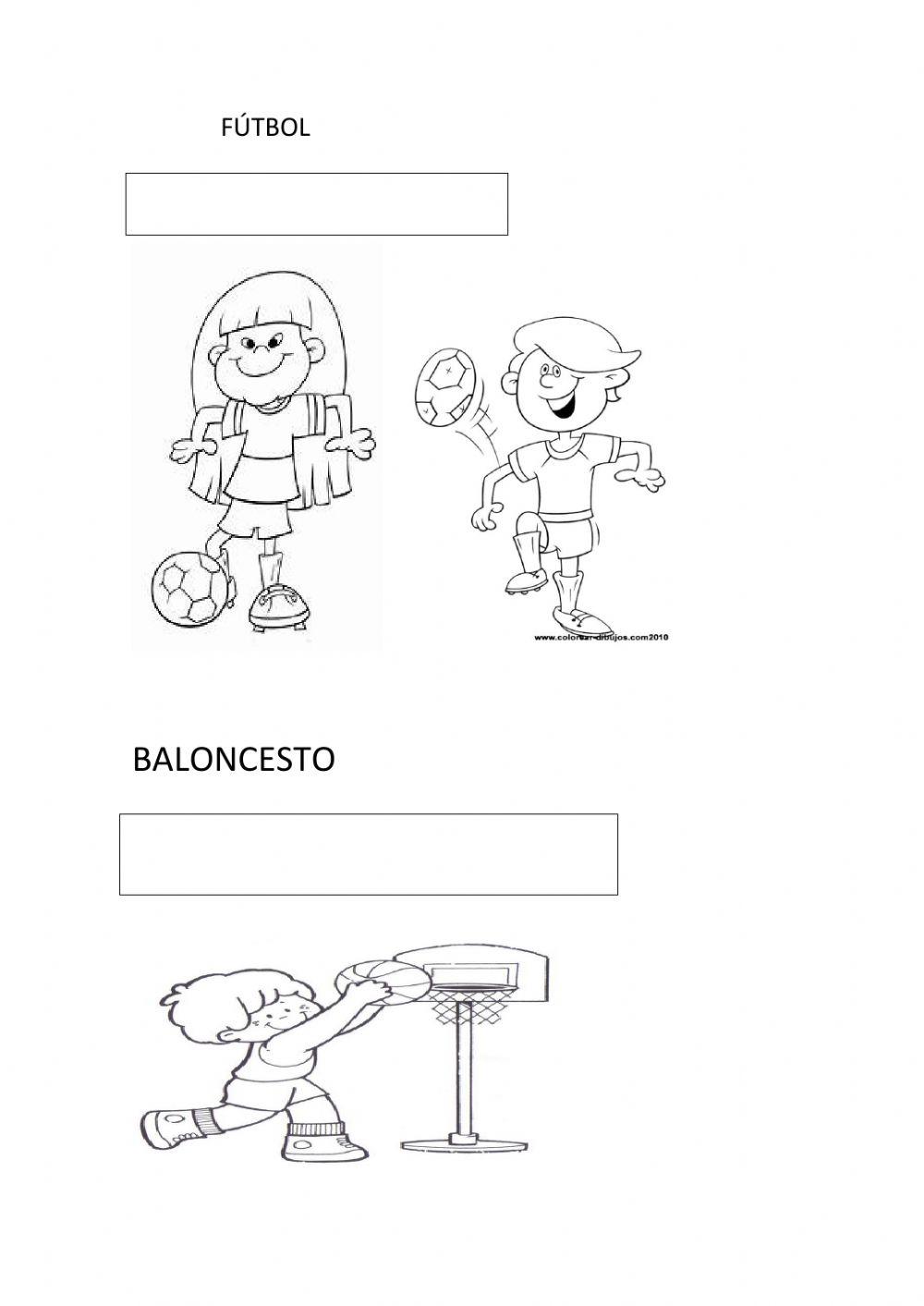 Escribe el nombre del deporte