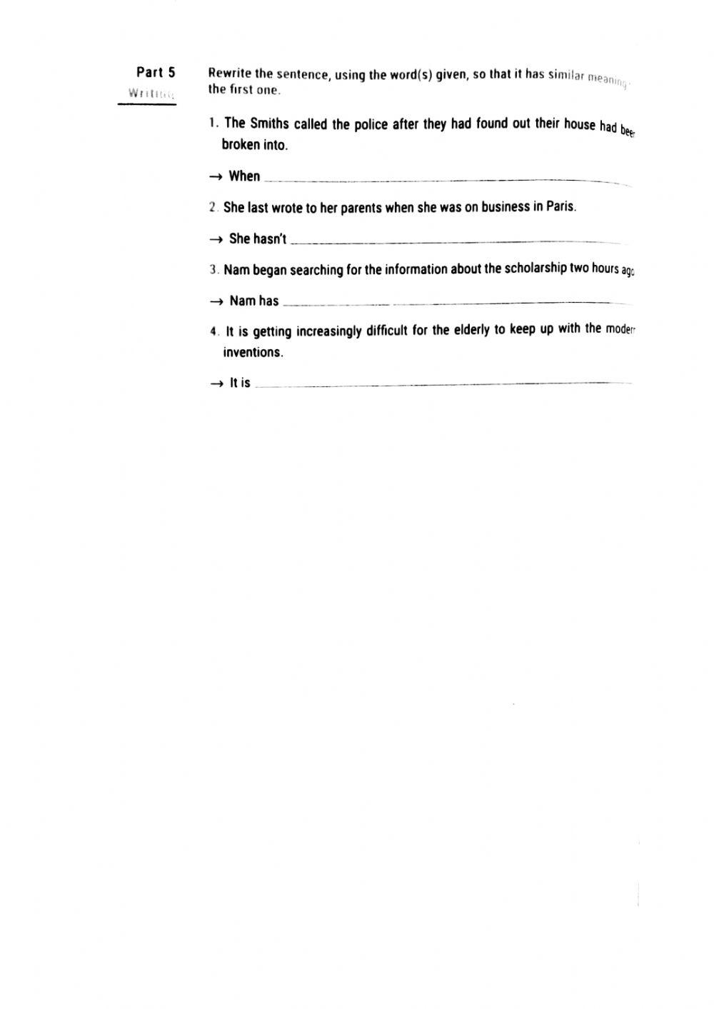 English 12 45' Test 11