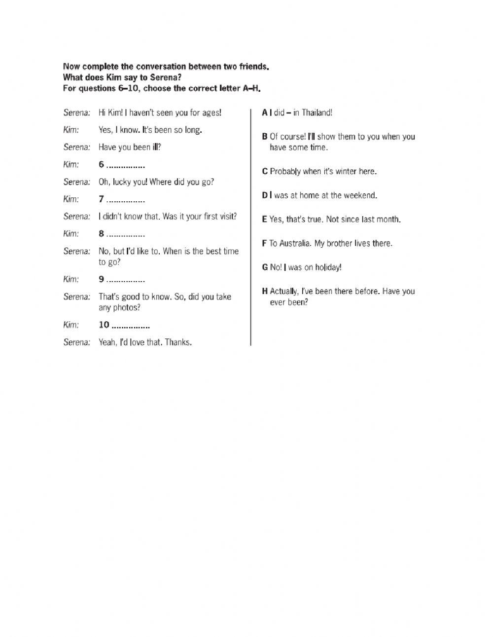 Conversation completion