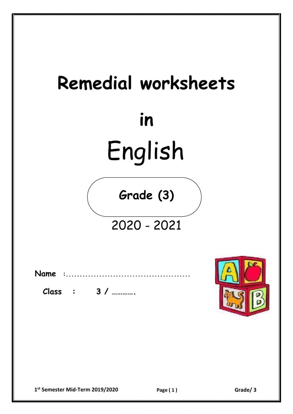 Remedial Worksheets Worksheet Live Worksheets