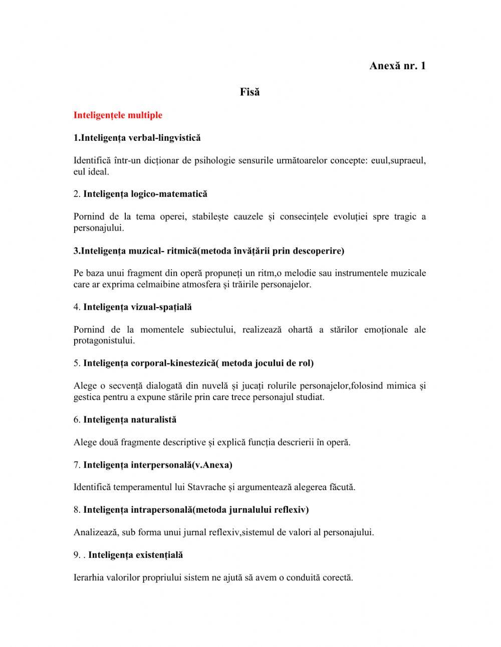 In vreme de razboi, I.L. Caragiale Anexa 1