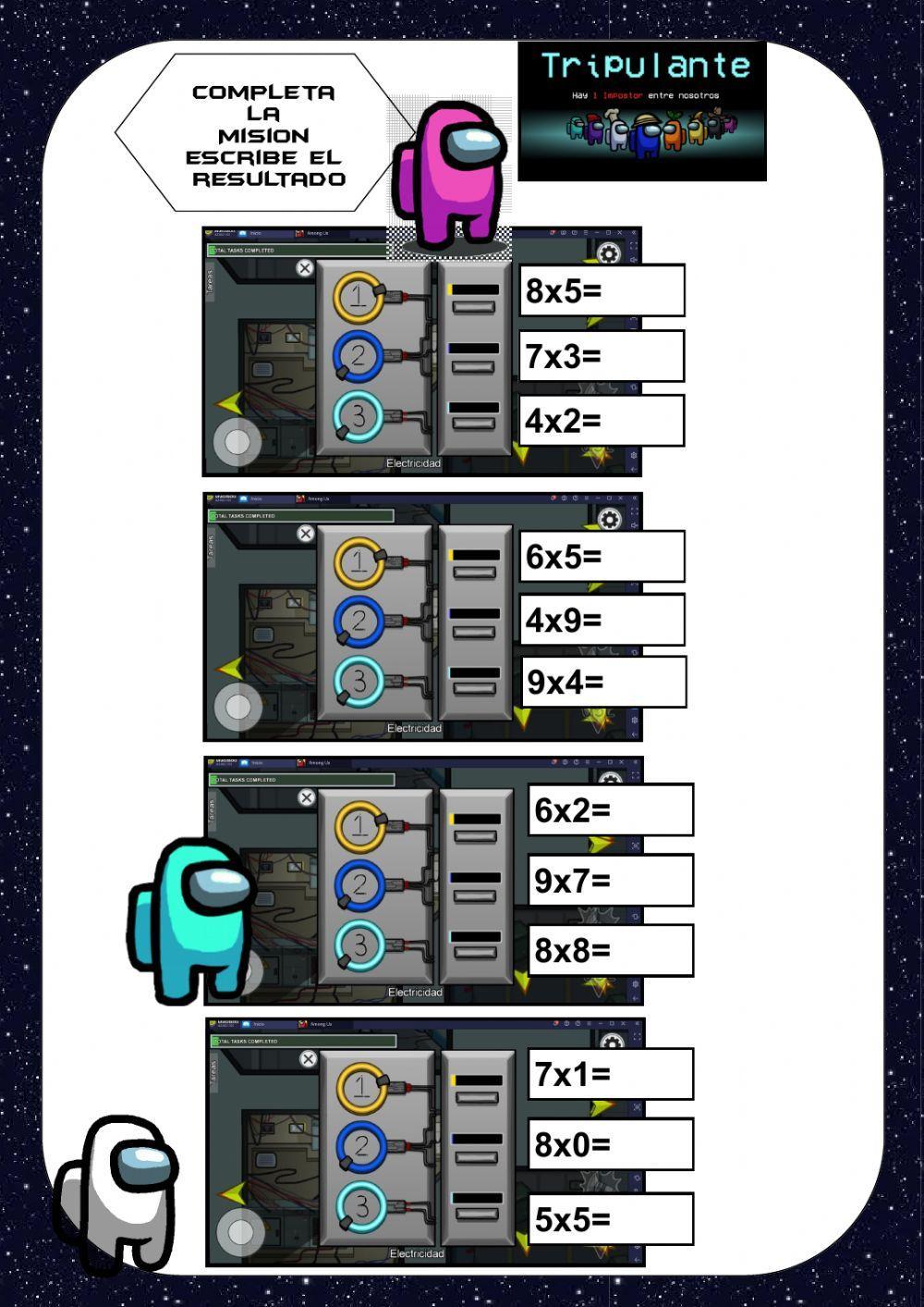 Tablas de multiplicar