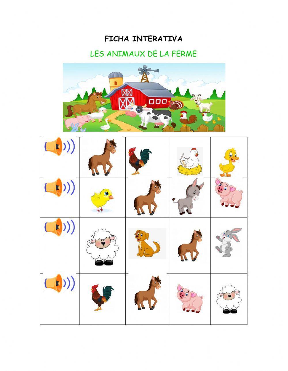 Les animaux de la ferme