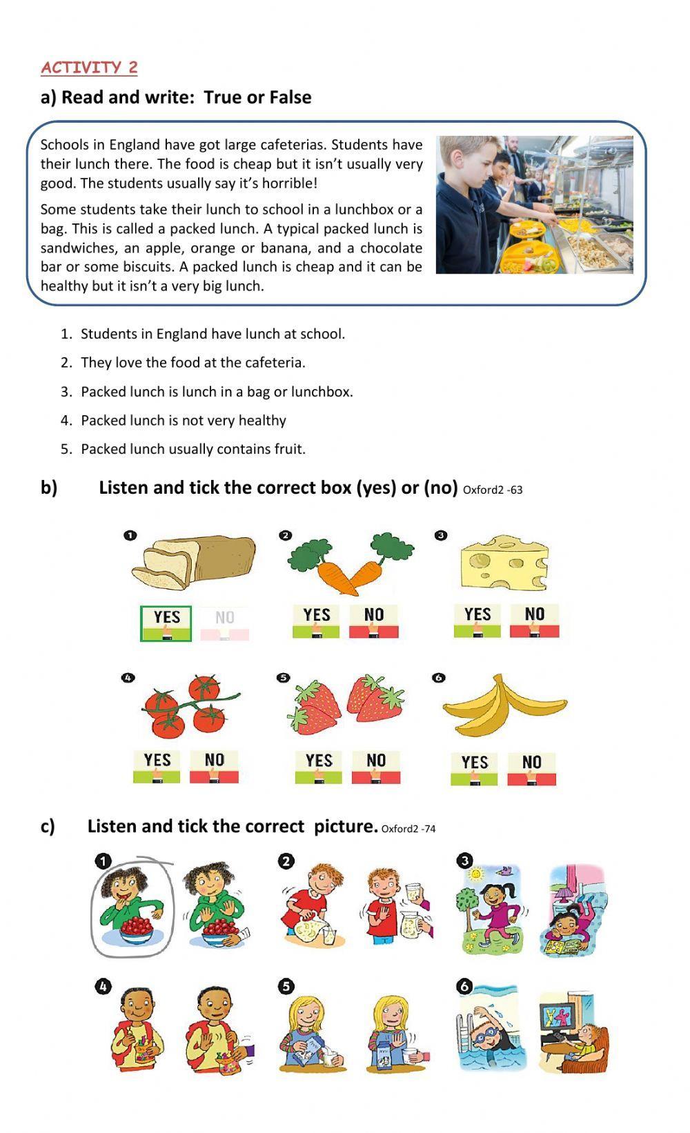 Reading and Listening Comprehension 1