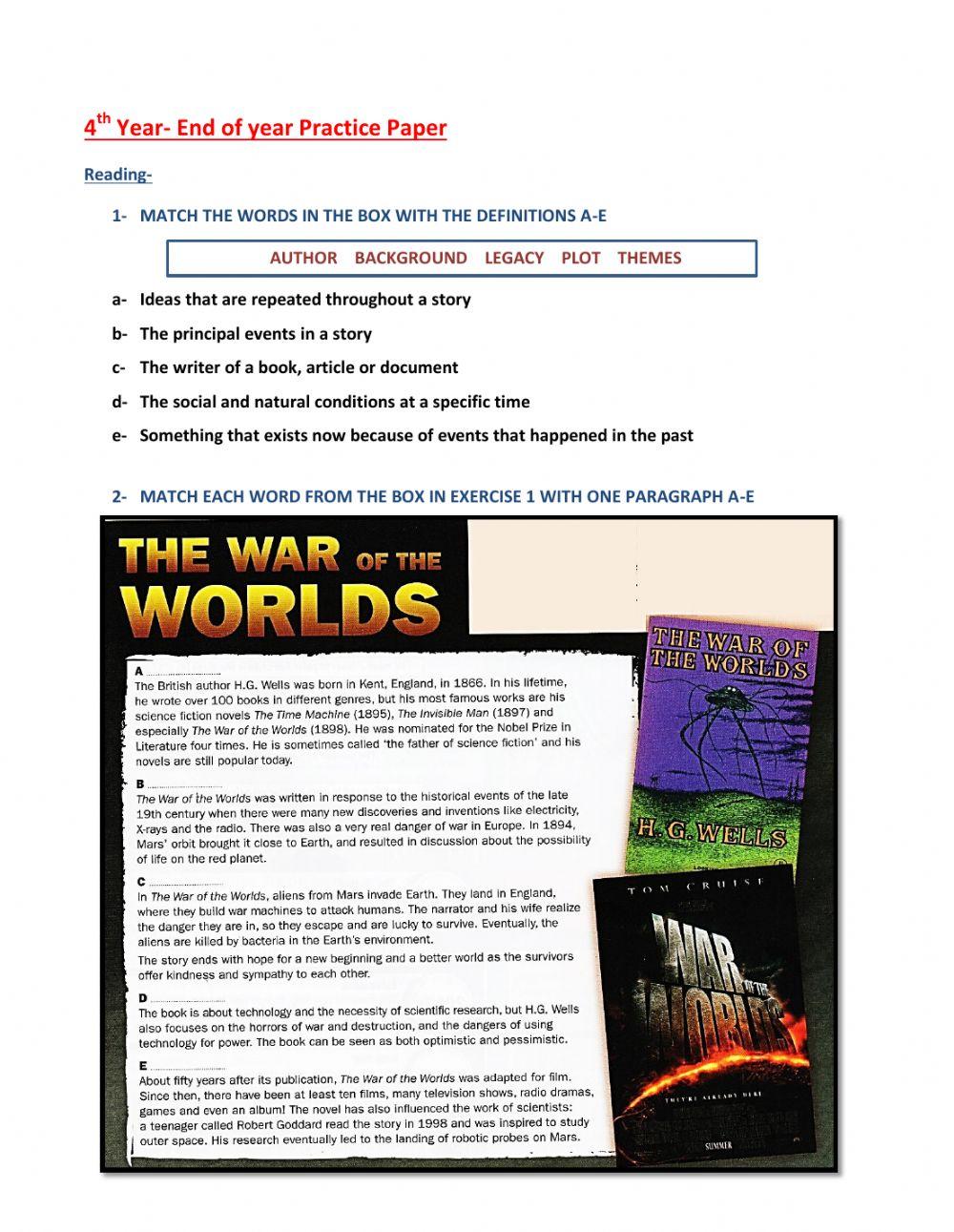 Future forms passive voive films and books adjectives