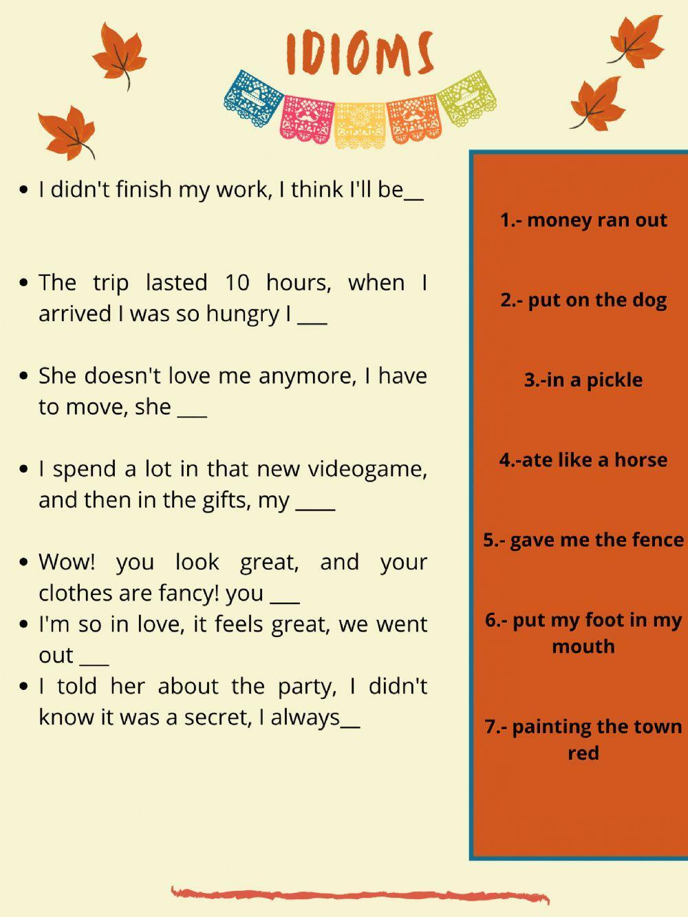 Idioms! in English