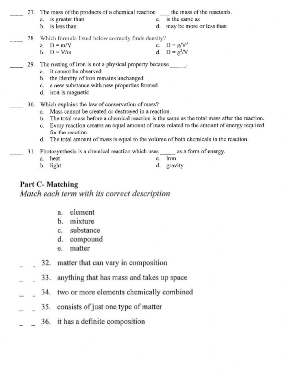 Chapter 2- Foundation of Science Chapter 2- Foundation of Science