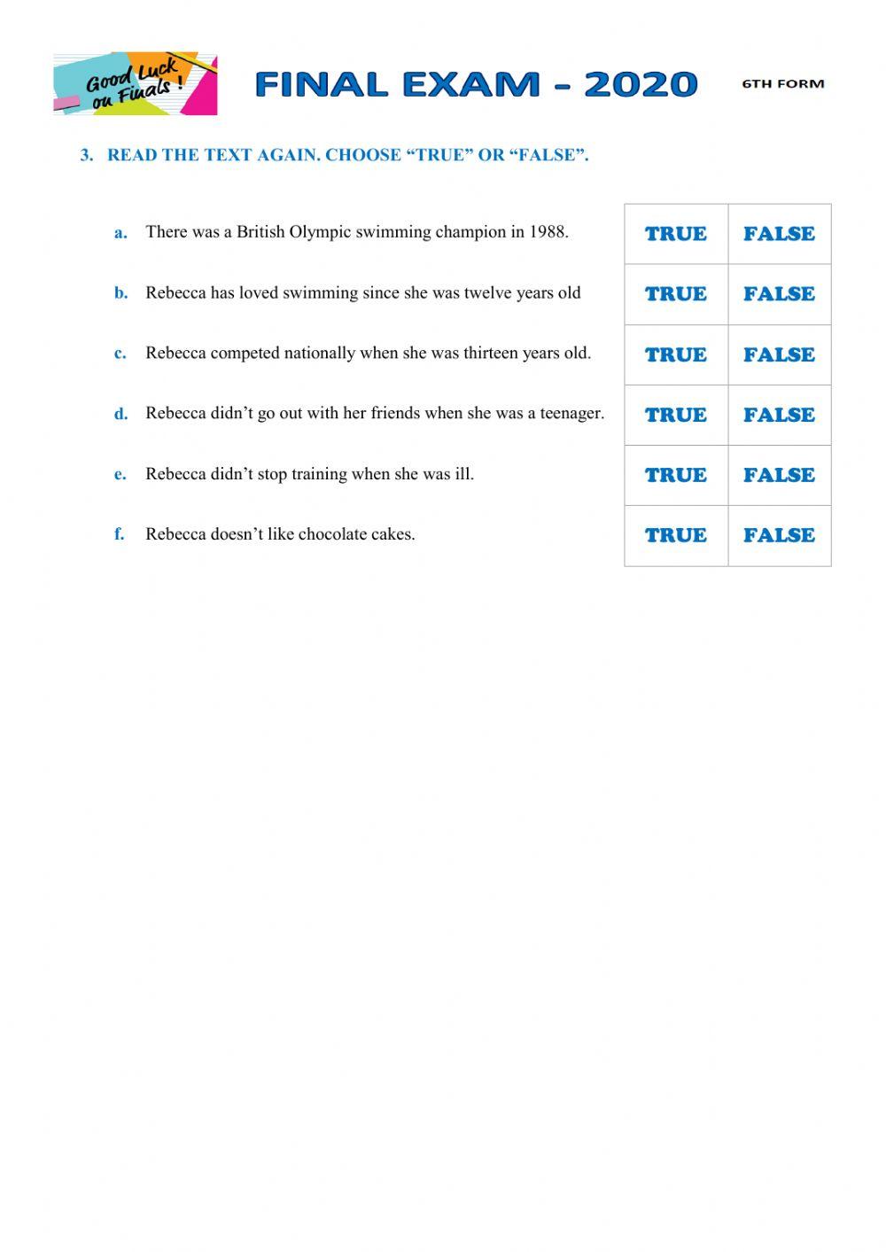 Sports - Reading Comprehension