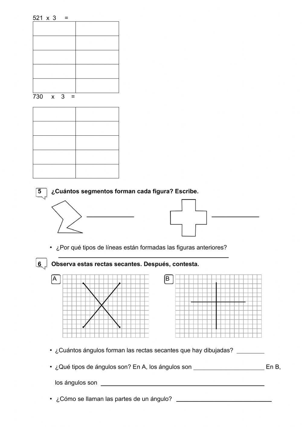 Matemáticas evaluación 3º